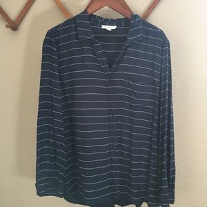 BeachLunchLounge Navy with Cream Stripes Sz L